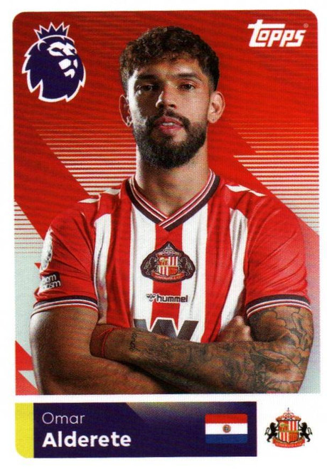 #457 Omar Alderete (Sunderland) Topps Premier League Stickers 2026