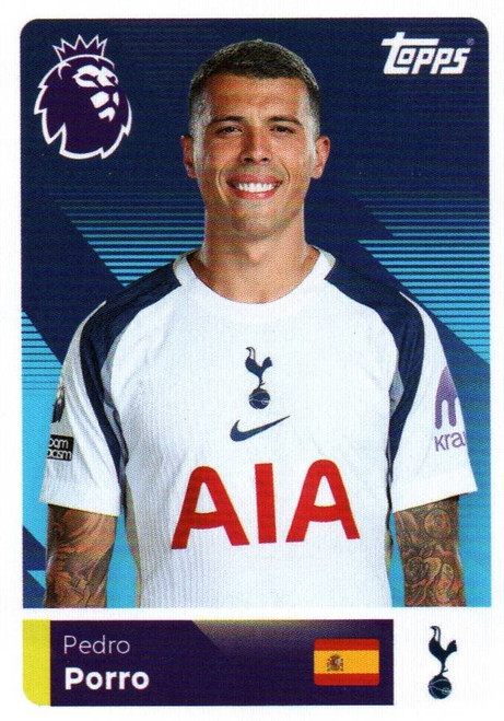 #478 Pedro Porro (Tottenham Hotspur) Topps Premier League Stickers 2026