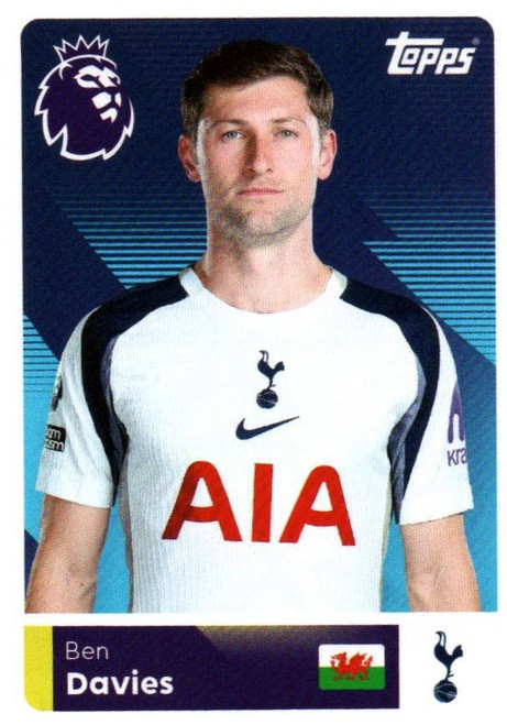 #481 Ben Davies (Tottenham Hotspur) Topps Premier League Stickers 2026