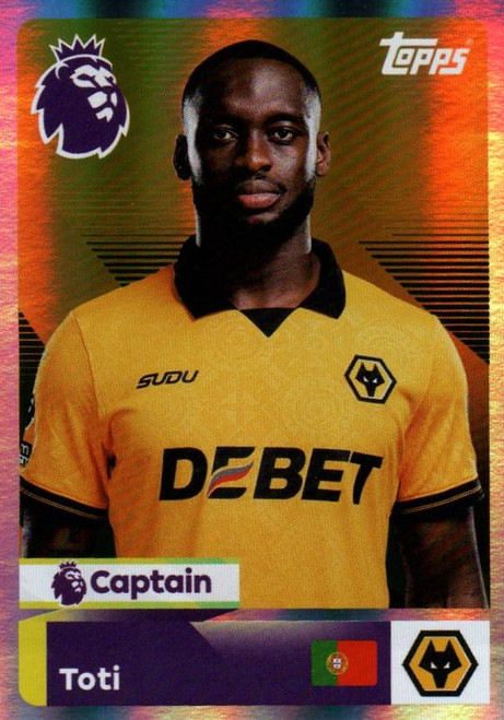 #528 Toti (Wolverhampton Wanderers) Topps Premier League Stickers 2026 CAPTAIN