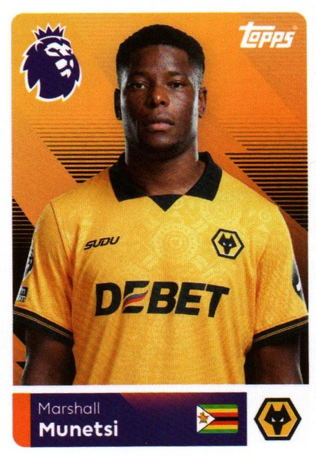 #541 Marshall Munetsi (Wolverhampton Wanderers) Topps Premier League Stickers 2026