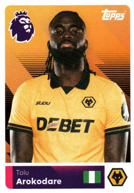 #546 Tolu Arokodare (Wolverhampton Wanderers) Topps Premier League Stickers 2026