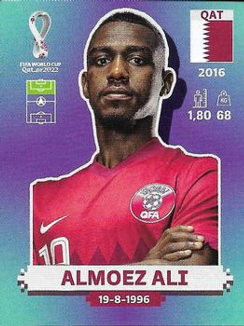 #QAT19 Almoez Ali (Qatar) Panini Qatar 2022 World Cup Sticker Collection #QAT19 Almoez Ali (Qatar) Panini Qatar 2022 World Cup Sticker Collection