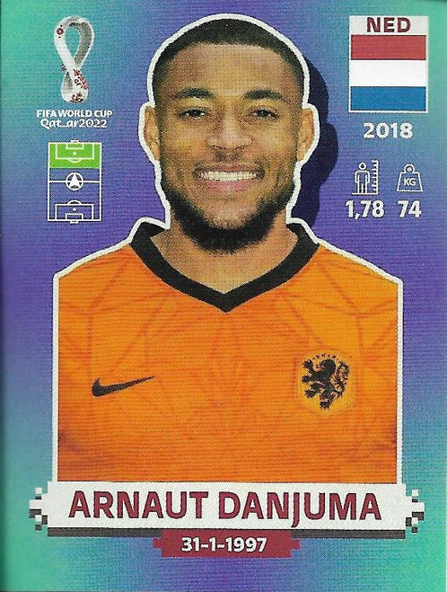 #NED17 Arnaut Danjuma (Netherlands) Panini Qatar 2022 World Cup Sticker Collection #NED17 Arnaut Danjuma (Netherlands) Panini Qatar 2022 World Cup Sticker Collection