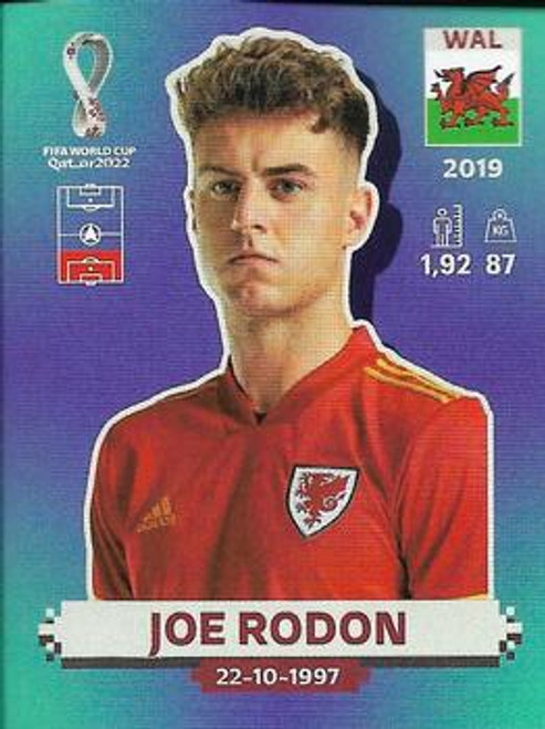 #WAL10 Joe Rodon (Wales) Panini Qatar 2022 World Cup Sticker Collection #WAL10 Joe Rodon (Wales) Panini Qatar 2022 World Cup Sticker Collection