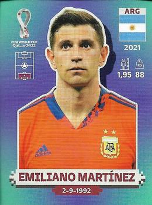 #ARG3 Emiliano Martinez (Argentina) Panini Qatar 2022 World Cup Sticker Collection #ARG3 Emiliano Martinez (Argentina) Panini Qatar 2022 World Cup Sticker Collection