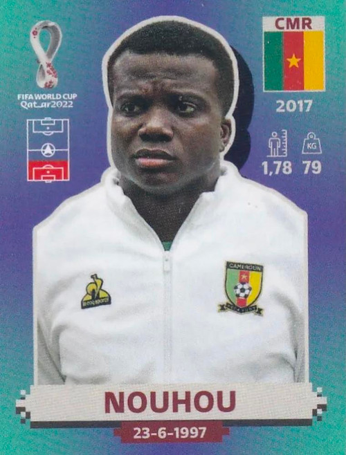 #CMR10 Nouhou (Cameroon) Panini Qatar 2022 World Cup Sticker Collection