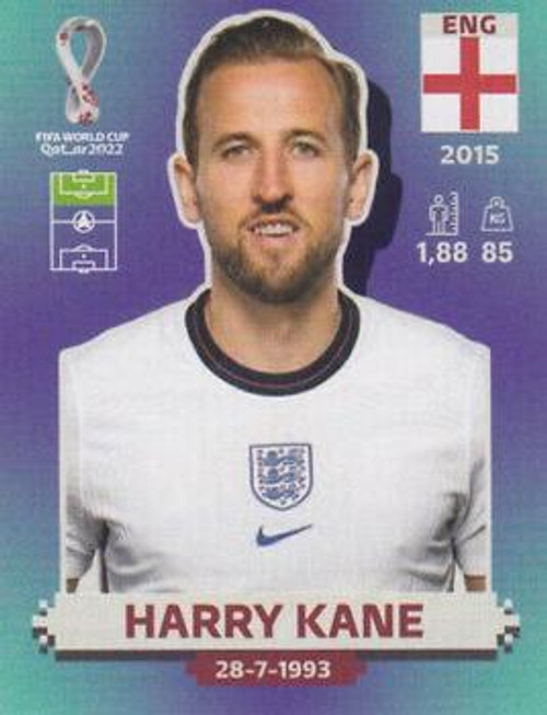 #ENG18 Harry Kane (England) Panini Qatar 2022 World Cup Sticker Collection #ENG18 Harry Kane (England) Panini Qatar 2022 World Cup Sticker Collection
