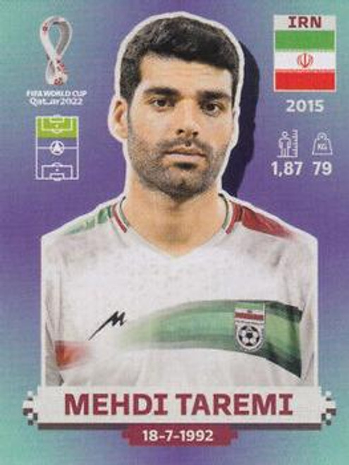 #IRN20 Mehdi Taremi (Iran) Panini Qatar 2022 World Cup Sticker Collection #IRN20 Mehdi Taremi (Iran) Panini Qatar 2022 World Cup Sticker Collection