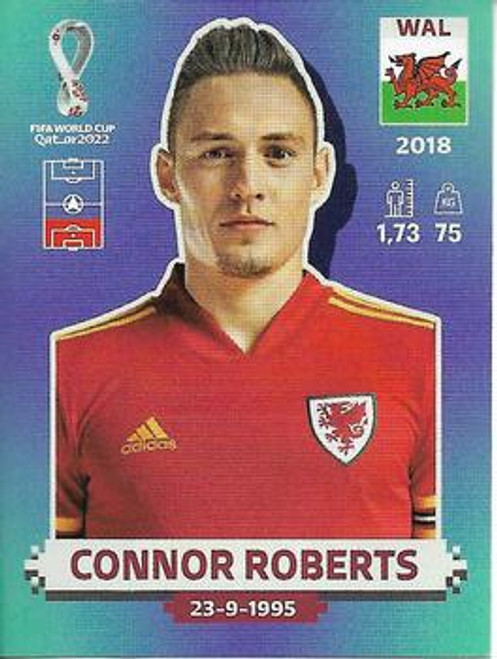 #WAL9 Connor Roberts (Wales) Panini Qatar 2022 World Cup Sticker Collection #WAL9 Connor Roberts (Wales) Panini Qatar 2022 World Cup Sticker Collection