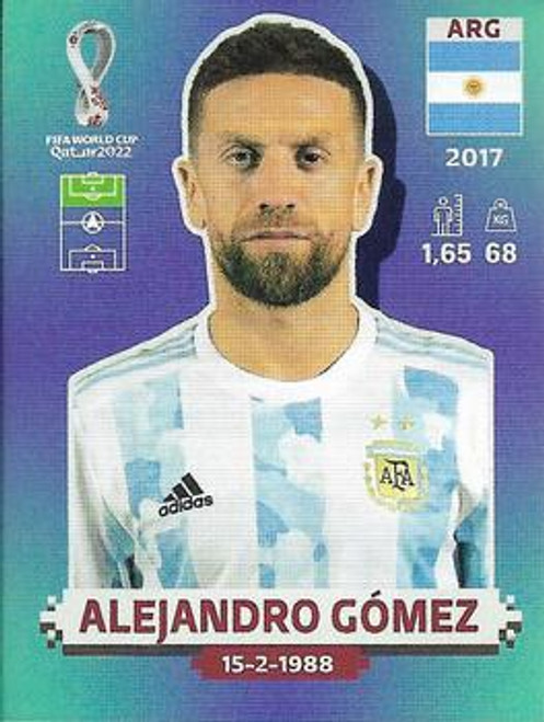 #ARG17 Alejandro Gomez (Argentina) Panini Qatar 2022 World Cup Sticker Collection #ARG17 Alejandro Gomez (Argentina) Panini Qatar 2022 World Cup Sticker Collection