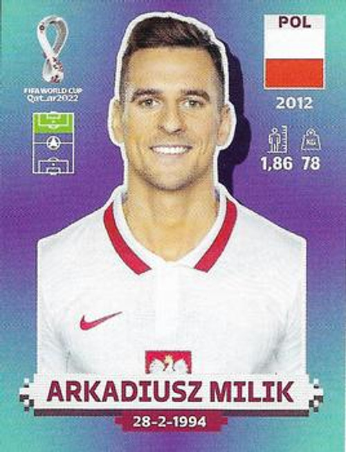#POL18 Arkadiusz Milik (Poland) Panini Qatar 2022 World Cup Sticker Collection #POL18 Arkadiusz Milik (Poland) Panini Qatar 2022 World Cup Sticker Collection