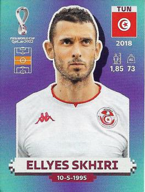#TUN16 Ellyes Skhiri (Tunisia) Panini Qatar 2022 World Cup Sticker Collection