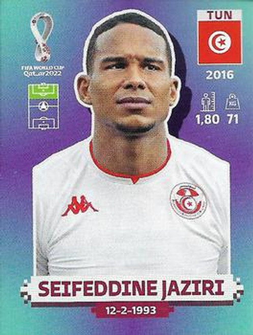#TUN18 Seifeddine Jaziri (Tunisia) Panini Qatar 2022 World Cup Sticker Collection #TUN18 Seifeddine Jaziri (Tunisia) Panini Qatar 2022 World Cup Sticker Collection