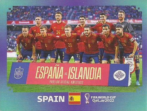 #ESP1 Team Photo (Spain) Panini Qatar 2022 World Cup Sticker Collection #ESP1 Team Photo (Spain) Panini Qatar 2022 World Cup Sticker Collection