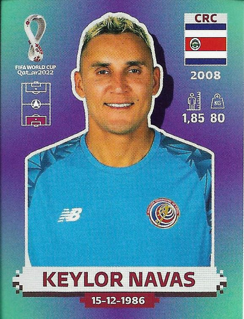 #CRC3 Keylor Navas (Costa Rica) Panini Qatar 2022 World Cup Sticker Collection