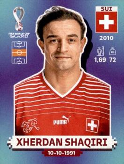 #SUI12 Xherdan Shaqiri (Switzerland) Panini Qatar 2022 World Cup Sticker Collection