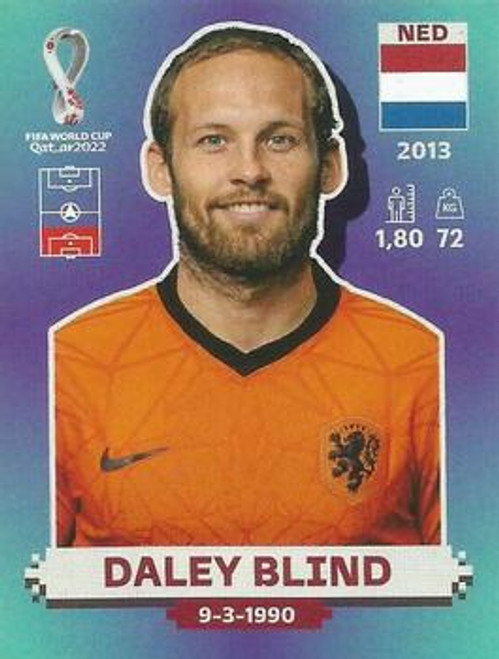 #NED5 Daley Blind (Netherlands) Panini Qatar 2022 World Cup Sticker Collection #NED5 Daley Blind (Netherlands) Panini Qatar 2022 World Cup Sticker Collection