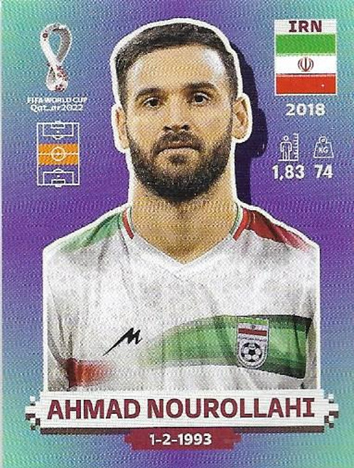#IRN16 Ahmad Nourollahi (Iran) Panini Qatar 2022 World Cup Sticker Collection #IRN16 Ahmad Nourollahi (Iran) Panini Qatar 2022 World Cup Sticker Collection