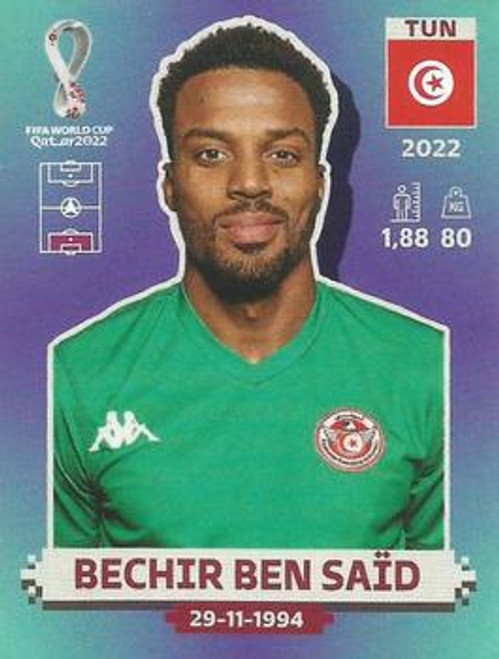 #TUN3 Bechir Ben Saïd (Tunisia) Panini Qatar 2022 World Cup Sticker Collection