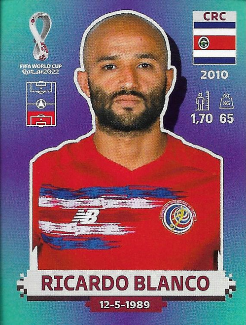 #CRC5 Ricardo Blanco (Costa Rica) Panini Qatar 2022 World Cup Sticker Collection #CRC5 Ricardo Blanco (Costa Rica) Panini Qatar 2022 World Cup Sticker Collection