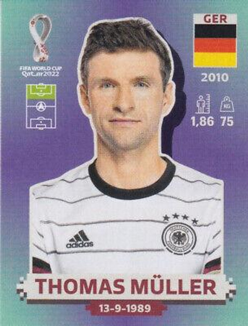 #GER17 Thomas Müller (Germany) Panini Qatar 2022 World Cup Sticker Collection #GER17 Thomas Müller (Germany) Panini Qatar 2022 World Cup Sticker Collection