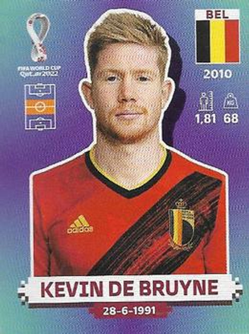 #BEL11 Kevin De Bruyne (Belgium) Panini Qatar 2022 World Cup Sticker Collection #BEL11 Kevin De Bruyne (Belgium) Panini Qatar 2022 World Cup Sticker Collection