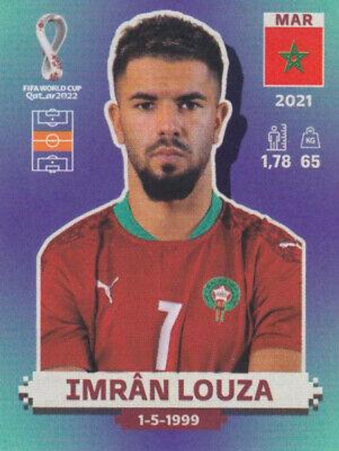 #MAR14 Imrân Louza (Morocco) Panini Qatar 2022 World Cup Sticker Collection #MAR14 Imrân Louza (Morocco) Panini Qatar 2022 World Cup Sticker Collection