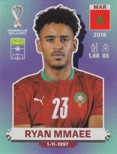 #MAR18 Ryan Mmaee (Morocco) Panini Qatar 2022 World Cup Sticker Collection