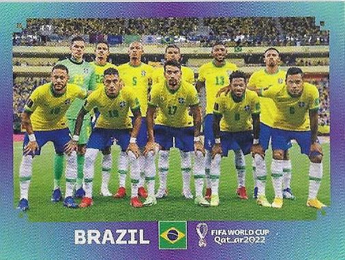 #BRA1 Team Photo (Brazil) Panini Qatar 2022 World Cup Sticker Collection #BRA1 Team Photo (Brazil) Panini Qatar 2022 World Cup Sticker Collection