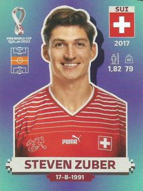 #SUI16 Steven Zuber (Switzerland) Panini Qatar 2022 World Cup Sticker Collection