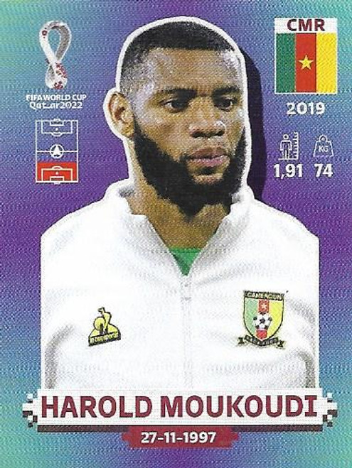 #CMR8 Harold Moukoudi (Cameroon) Panini Qatar 2022 World Cup Sticker Collection