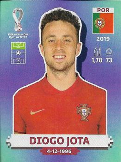 #POR19 Diogo Jota  (Portugal) Panini Qatar 2022 World Cup Sticker Collection