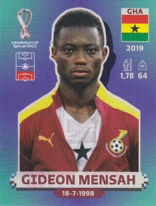 #GHA8 Gideon Mensah (Ghana) Panini Qatar 2022 World Cup Sticker Collection