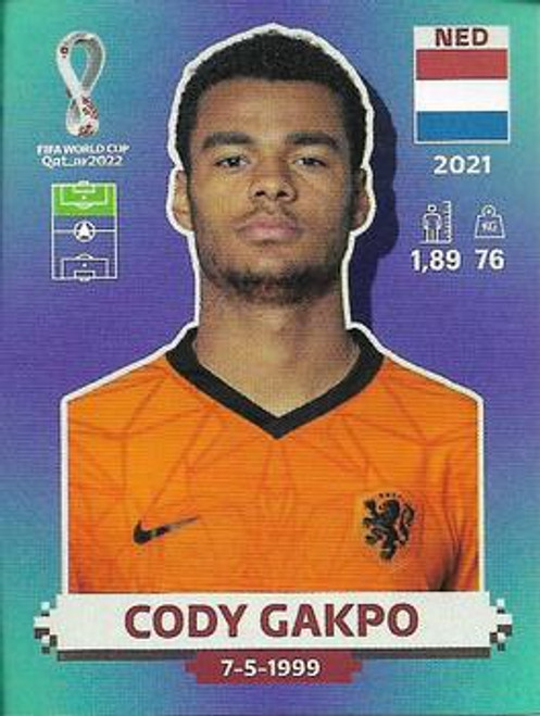 #NED19 Cody Gakpo (Netherlands) Panini Qatar 2022 World Cup Sticker Collection #NED19 Cody Gakpo (Netherlands) Panini Qatar 2022 World Cup Sticker Collection