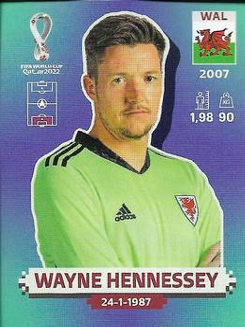 #WAL4 Wayne Hennessey (Wales) Panini Qatar 2022 World Cup Sticker Collection #WAL4 Wayne Hennessey (Wales) Panini Qatar 2022 World Cup Sticker Collection
