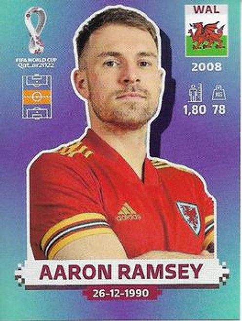 #WAL14 Aaron Ramsey (Wales) Panini Qatar 2022 World Cup Sticker Collection #WAL14 Aaron Ramsey (Wales) Panini Qatar 2022 World Cup Sticker Collection