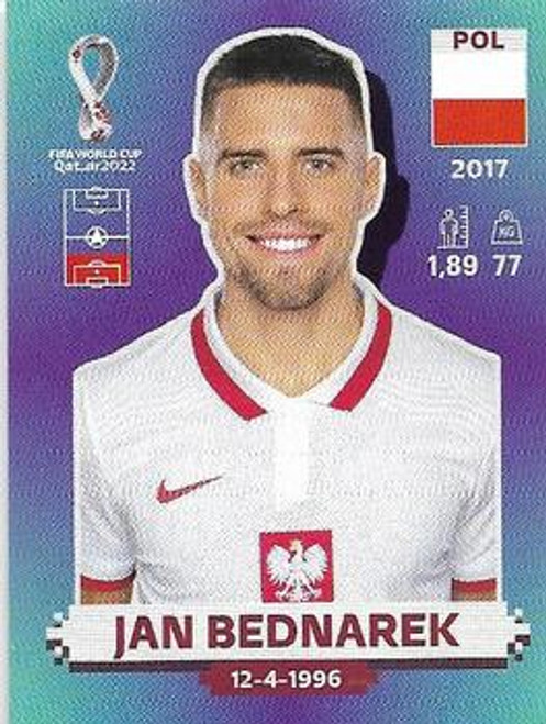 #POL5 Jan Bednarek (Poland) Panini Qatar 2022 World Cup Sticker Collection #POL5 Jan Bednarek (Poland) Panini Qatar 2022 World Cup Sticker Collection