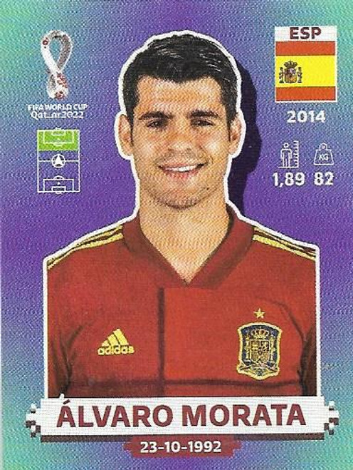 #ESP19 Álvaro Morata (Spain) Panini Qatar 2022 World Cup Sticker Collection