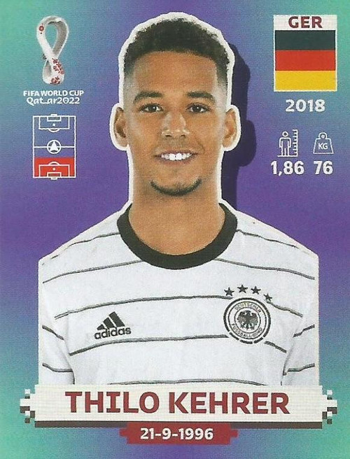 #GER7 Thilo Kehrer (Germany) Panini Qatar 2022 World Cup Sticker Collection