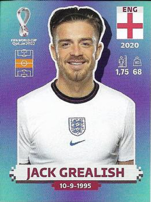 #ENG12 Jack Grealish (England) Panini Qatar 2022 World Cup Sticker Collection