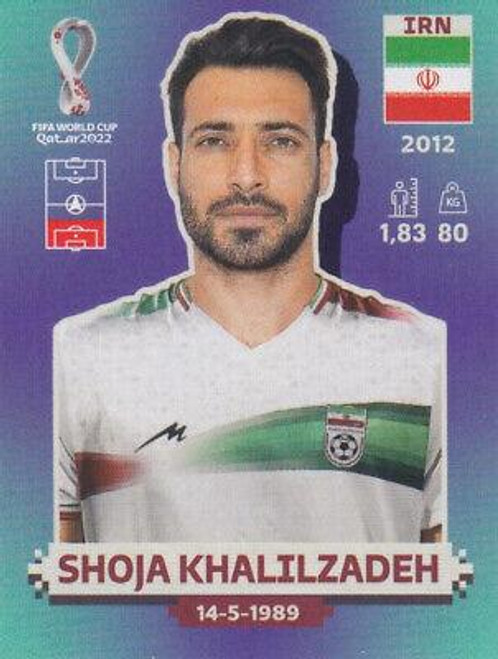 #IRN8 Shoja Khalilzadeh (Iran) Panini Qatar 2022 World Cup Sticker Collection #IRN8 Shoja Khalilzadeh (Iran) Panini Qatar 2022 World Cup Sticker Collection
