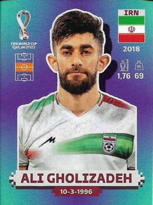 #IRN14 Ali Gholizadeh (Iran) Panini Qatar 2022 World Cup Sticker Collection #IRN14 Ali Gholizadeh (Iran) Panini Qatar 2022 World Cup Sticker Collection
