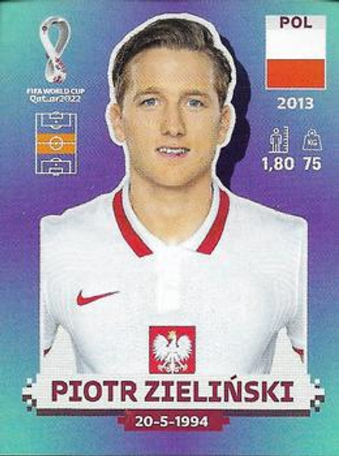 #POL16 Piotr Zielinski (Poland) Panini Qatar 2022 World Cup Sticker Collection #POL16 Piotr Zielinski (Poland) Panini Qatar 2022 World Cup Sticker Collection