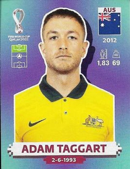 #AUS20 Adam Taggart (Australia) Panini Qatar 2022 World Cup Sticker Collection