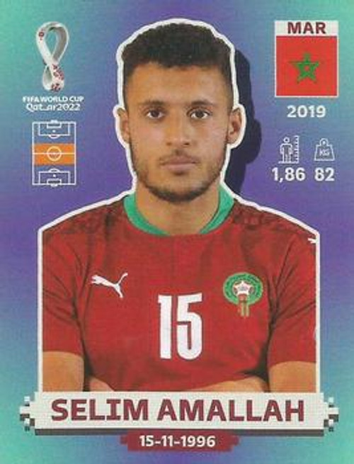 #MAR10 Selim Amallah (Morocco) Panini Qatar 2022 World Cup Sticker Collection #MAR10 Selim Amallah (Morocco) Panini Qatar 2022 World Cup Sticker Collection
