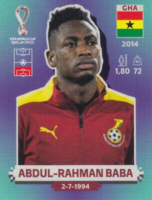 #GHA6 Abdul-Rahman Baba (Ghana) Panini Qatar 2022 World Cup Sticker Collection