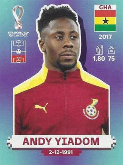 #GHA10 Andy Yiadom (Ghana) Panini Qatar 2022 World Cup Sticker Collection