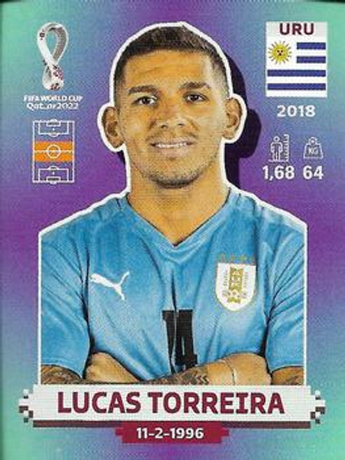 #URU14 Lucas Torreira (Uruguay) Panini Qatar 2022 World Cup Sticker Collection #URU14 Lucas Torreira (Uruguay) Panini Qatar 2022 World Cup Sticker Collection