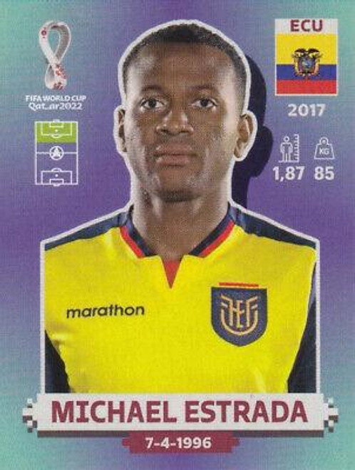 #ECU16 Michael Estrada (Ecuador) Panini Qatar 2022 World Cup Sticker Collection #ECU16 Michael Estrada (Ecuador) Panini Qatar 2022 World Cup Sticker Collection